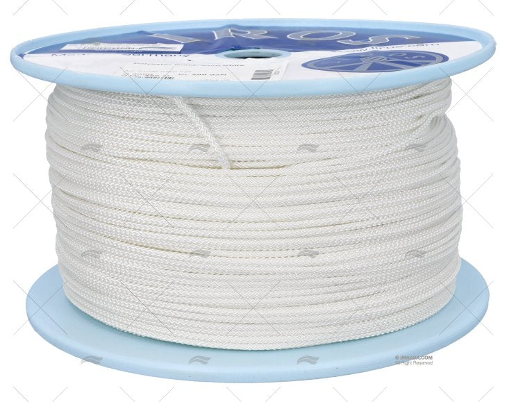 ROPE BRAIDED POLYESTER 3mm WHITE 500MT LIROS