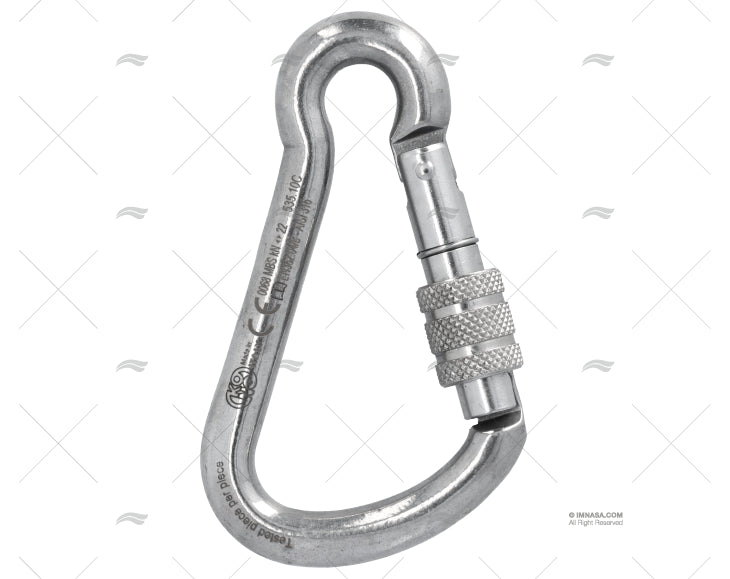 SPRING HOOK WITH LOCKING RING SS 100 KONG