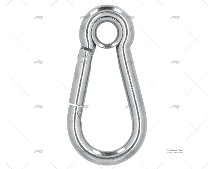 CARABINE HOOK W/EYE SS316 10x100mm