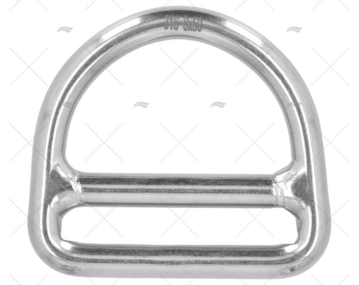ROUND 1/2 RING WITH BAR SS316 8x50mm