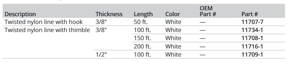 Attwood 3/8x150' Anker Line Wht