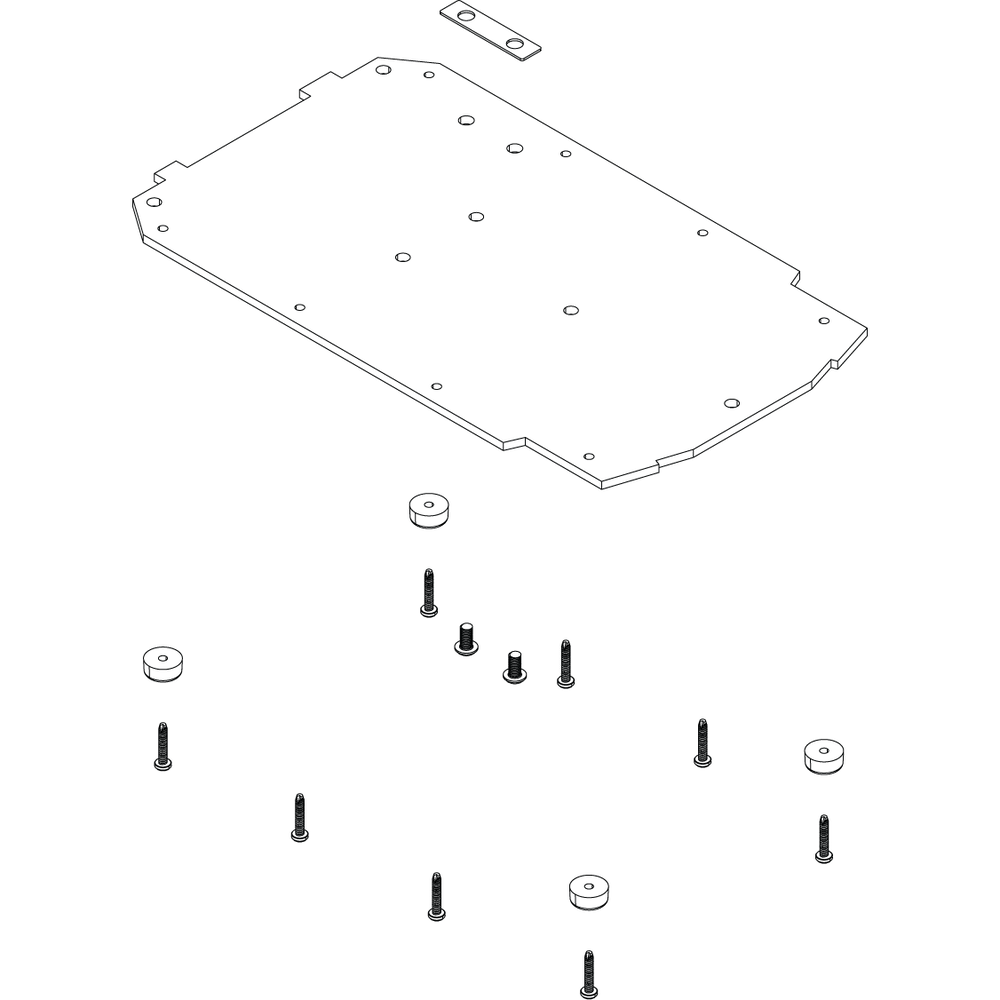 BOTTOM PLATE, PEDAL KIT