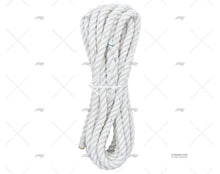 ROPE  POLYESTER 14mm WHITE W/EYE-SPLICE LIROS