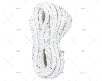 ROPE  POLYESTER 18mm / 15m WHITE W/EYE-SPLICE LIROS