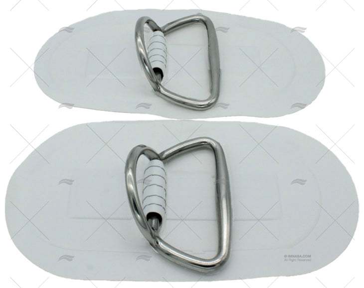 WHITE BOW D-RING 25,5X13,5cm