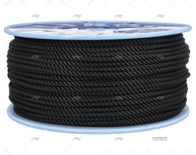 ROPE POLYESTER 06mm NEGRO / DRUM 200MT LIROS