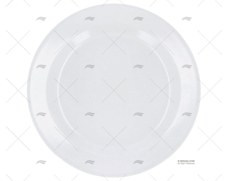 MELAMINE DINNER PLATE WHITE NON SLIP 6pc