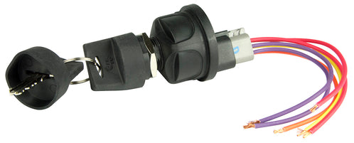 BEP Switch Ignition Accessory-Off/Ignition&Accessory/Start 12/24V DC 10A@12V 5A@24V Deutsch Connector Sealed
