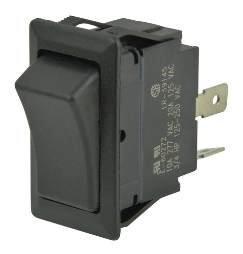 BEP Switch Rocker Off-(On) Single Pole 12V 1/4" Terminal Blades