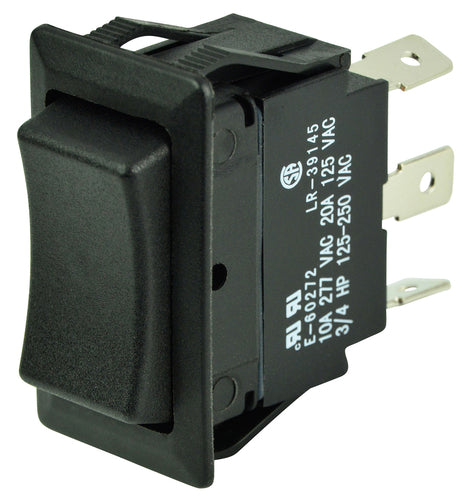 BEP Switch Rocker (On)-Off-(On) Single Pole 12V 1/4" Terminal Blades