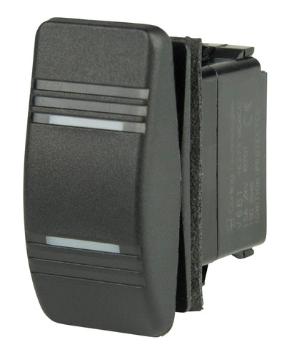 BEP Switch Contura On-Off-On Single Pole 12/24V 1/4" Terminal Blades 2x Amber LED