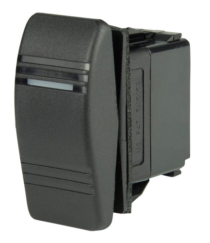 BEP Switch Contura On-Off-(On) Single Pole 12/24V 1/4" Terminal Blades 1x Amber LED