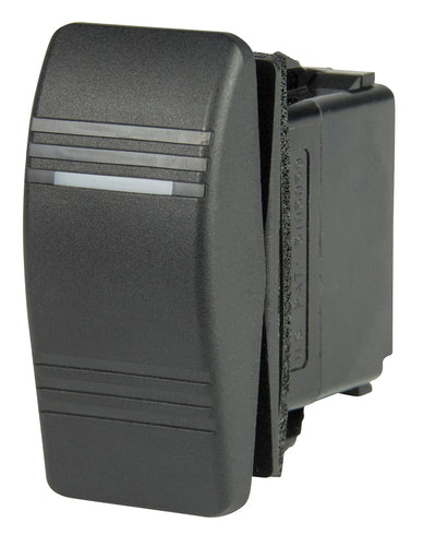 BEP Switch Contura On-Off-(On) Double Pole 12/24V 1/4" Terminal Blades 1x Amber LED