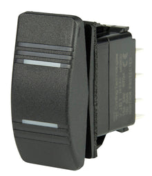 BEP Switch Contura On-Off-On Double Pole 12/24V 1/4" Terminal Blades 2x Amber LED