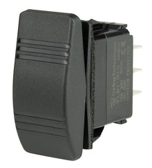 BEP Switch Contura (On)-Off-(On) Double Pole 12/24V 1/4" Terminal Blades