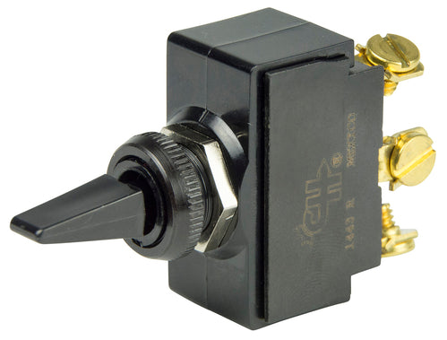 BEP Switch Toggle (On)-Off-(On) Single Pole 12V #6-32 Terminal Screws