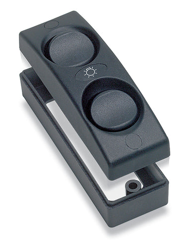 BEP Switch Contour 1100 Interior Series DC 12V 2xOn-Off or On-On 10A Black