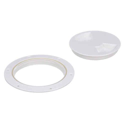 Attwood 4" Inspection/dk Plate-wh