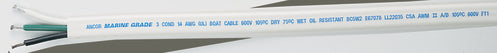 Ancor Triplex Cable 6/3AWG (3x13mm²) White, Flat 50ft