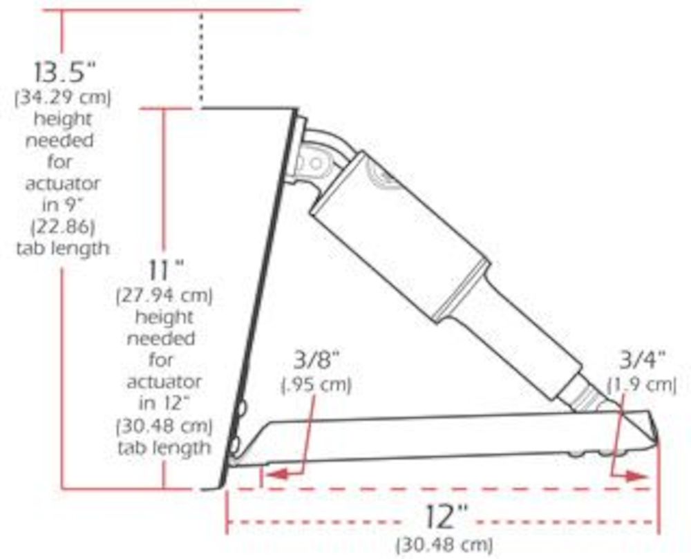 Lenco 12"x12" Edge Mount Kit Without Switch