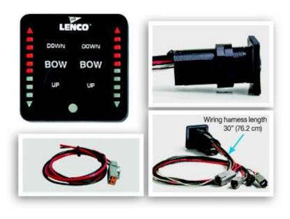 Lenco Led Indicator Integrated Tactile Switch Kit W/ Pigtail For Single Actuator Systems - 123SC-ISK