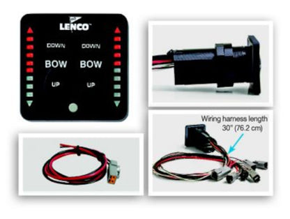 Lenco Led Indicator Integrated Tactile Switch Kit W/ Pigtail For Dual Actuator Systems - 123DR-ISK