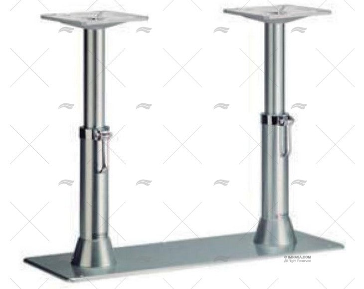 TABLE PEDESTAL ALU.BL. DOUBLE T138 MGF BESENZONI