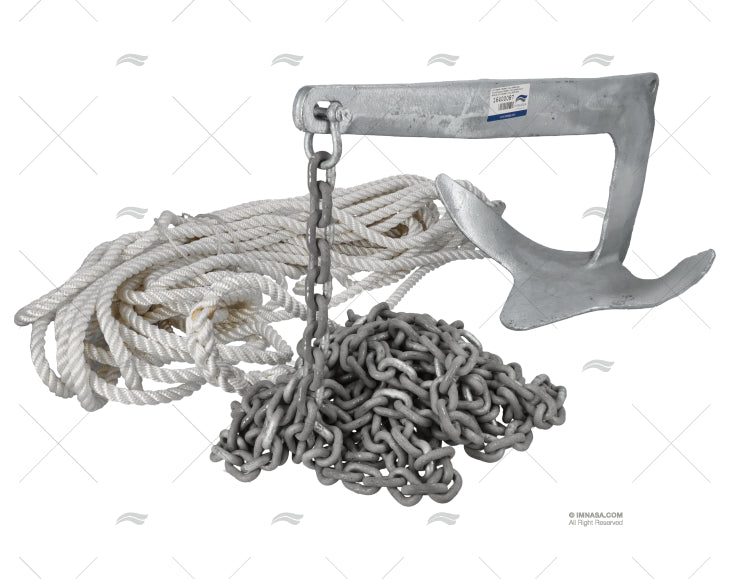 MOORING KIT TRIDENT 10Kg CHAIN+ROPE