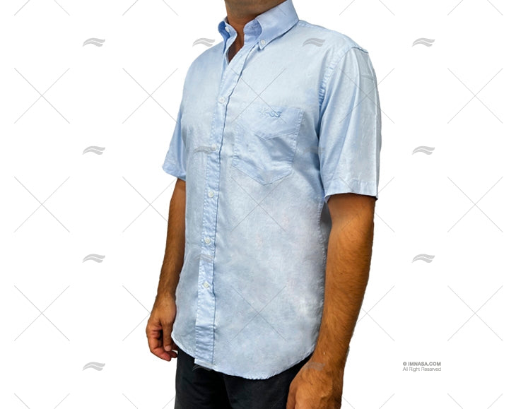 SHIRT SHORT SLEEVE MAN BLUE T-M