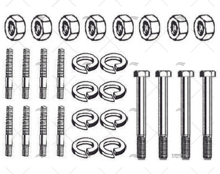 EXAUST MANIFOLD MOUNTING KIT MER V8 FORD BARR MARINE