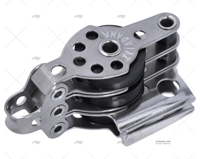 TRIPLE BLOCK WITH RING SS 25mm VIADANA