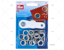 Prym Eyelets Nickel Plated 11mm 15 Units