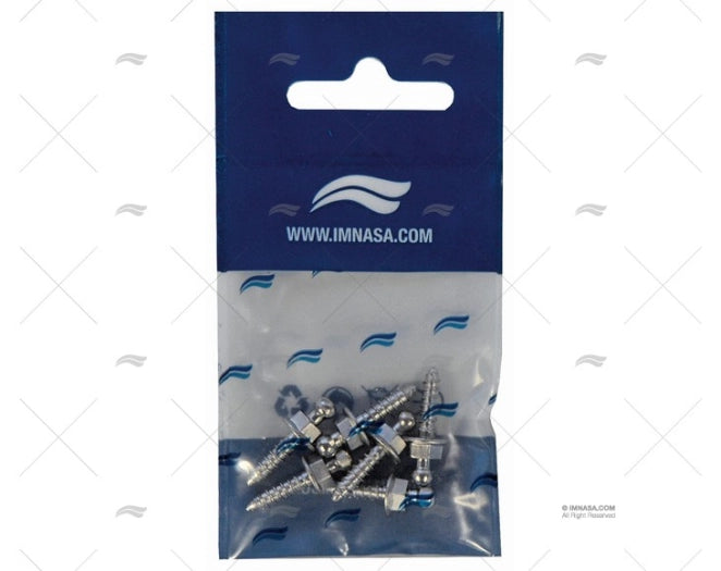 STUD. MALE W/ SCREW TENAX 4mm