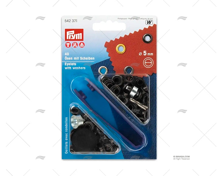 EYELET BLACK PVD BRASS 5mm (40) PRYM