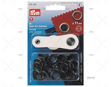 Prym Eyelet schwarz PVD Messing 11mm (15)