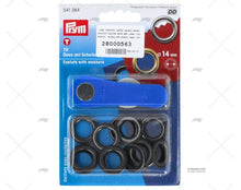 Prym Eyelet schwarz PVD Messing 14mm (10)