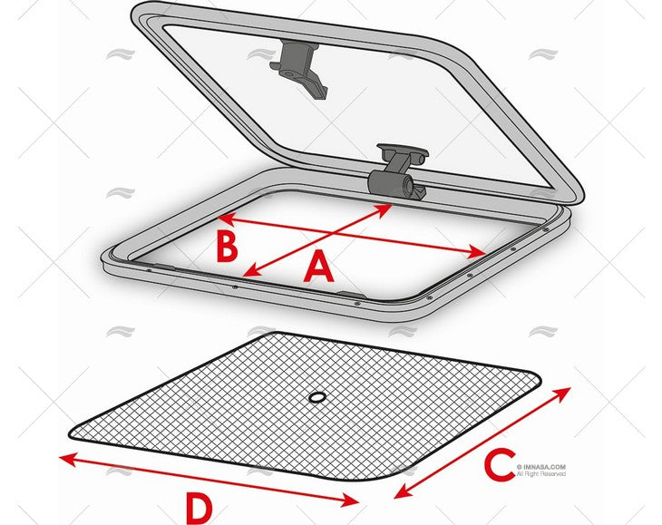 MOSQUITO NET FOR HATCHES-SMALL