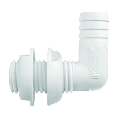 Attwood Conn-th 90d 3/4" Hose Wht (Bulk)