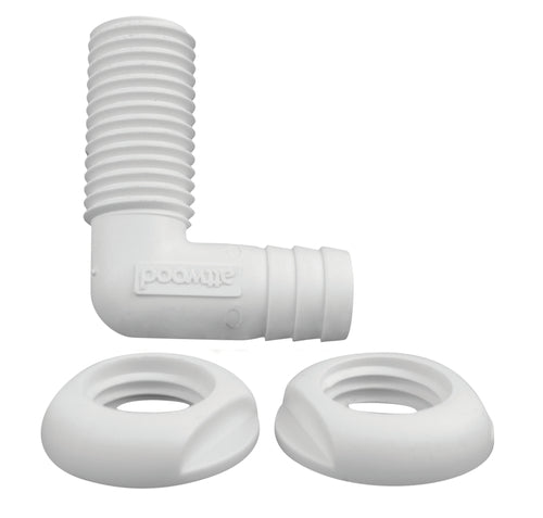 Attwood Conn-th 90d 3/4" Hose Wht (Skin Pack)
