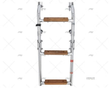 FOLDABLE LADDER INOX LADDER 3 STEPS TEAK
