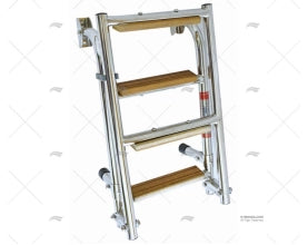 FOLDABLE LADDER INOX LADDER 4 STEPS TEAK