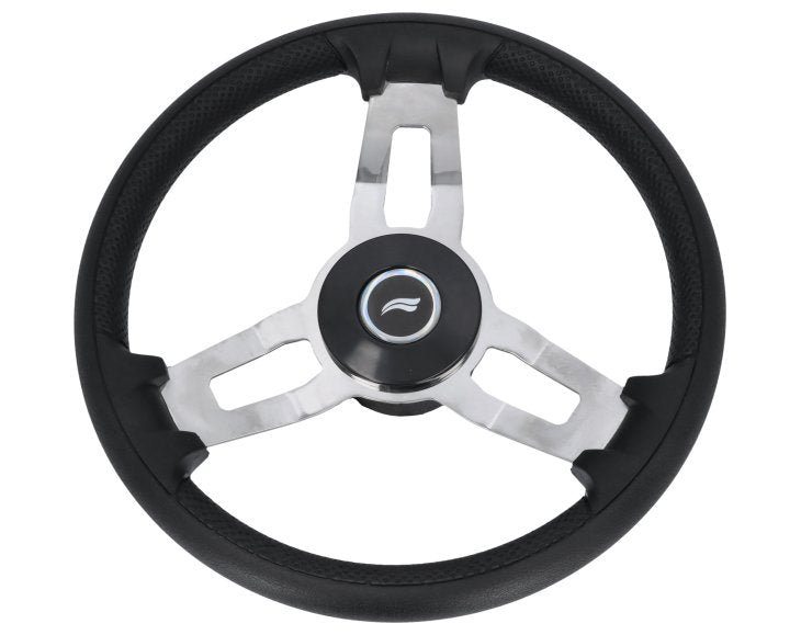 STEERING WHEEL  PU/SS 350mm
