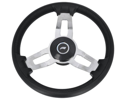 STEERING WHEEL  PU/SS 350mm