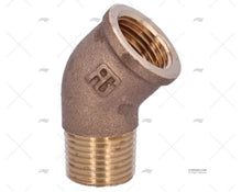 BRONZE ELBOW JOINT M-H 45º 1/2" GUIDI