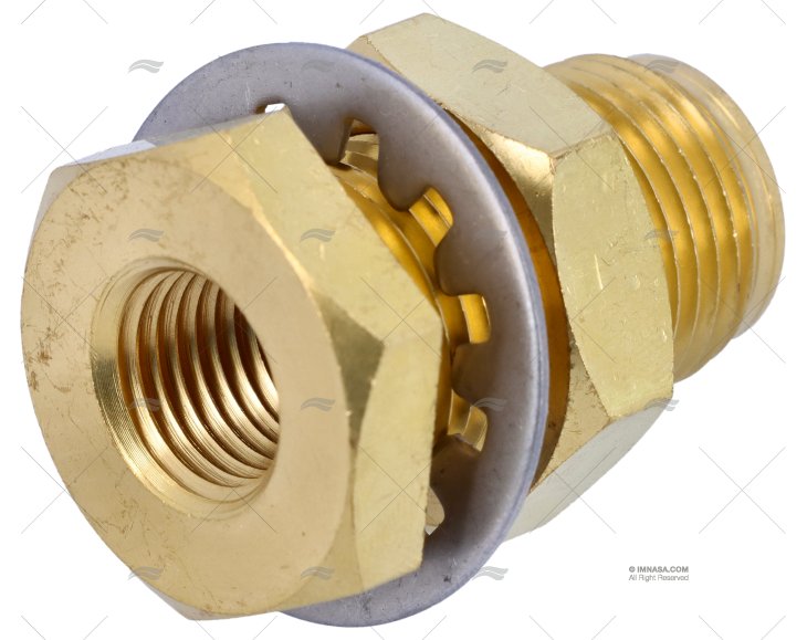 BRASS FITTING RACCORD BULKHEAD 1/4"NPT