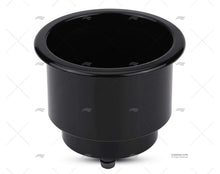 CUP HOLDER SS 316 BLACK 3-5/16" W/BLUE L