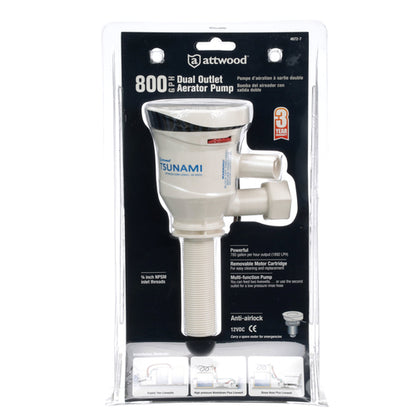 Attwood Tsunami Dual 3" Outlet (Clam Shell) (replaced by: ATT-5650-4)