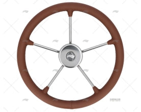 WHEEL 400mm LEATH. BROWN W/BLACK SEWING IMNASA