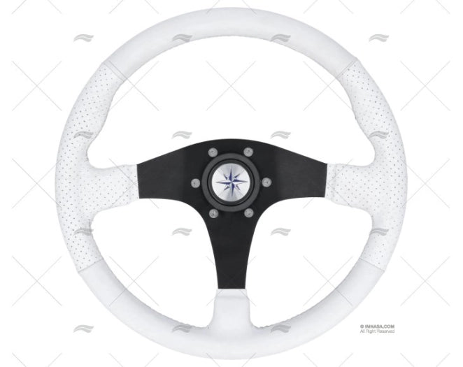 STEERING WHEEL AMALFI 355mm WHITE VOLANTI LUISI