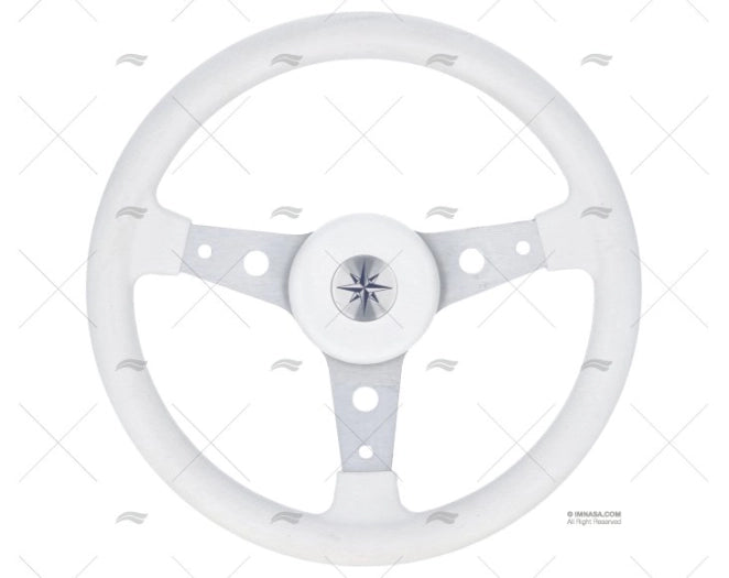 STEERING WHEEL DELFINO 340 WHITE 340mm VOLANTI LUISI